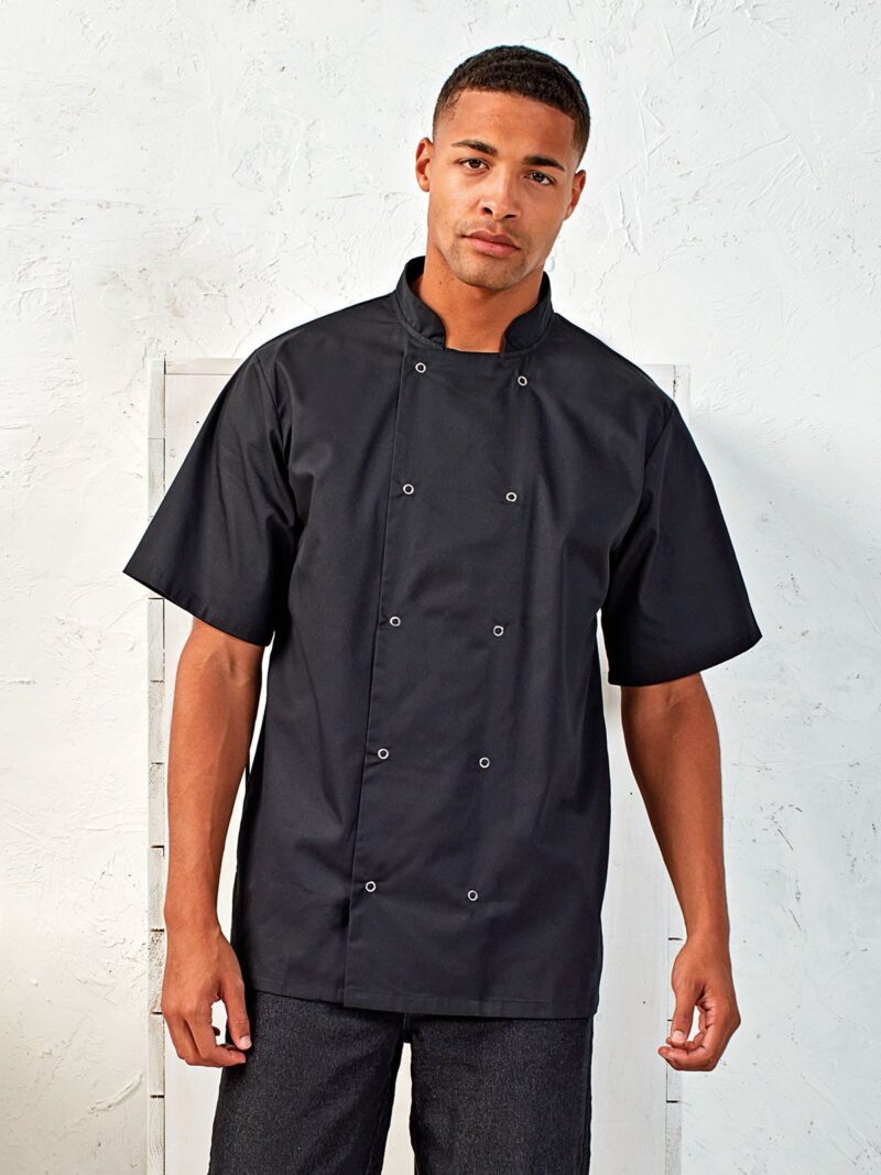 Veste de Chef manches courtes avec boutons PR664 - H.IMPRESSION