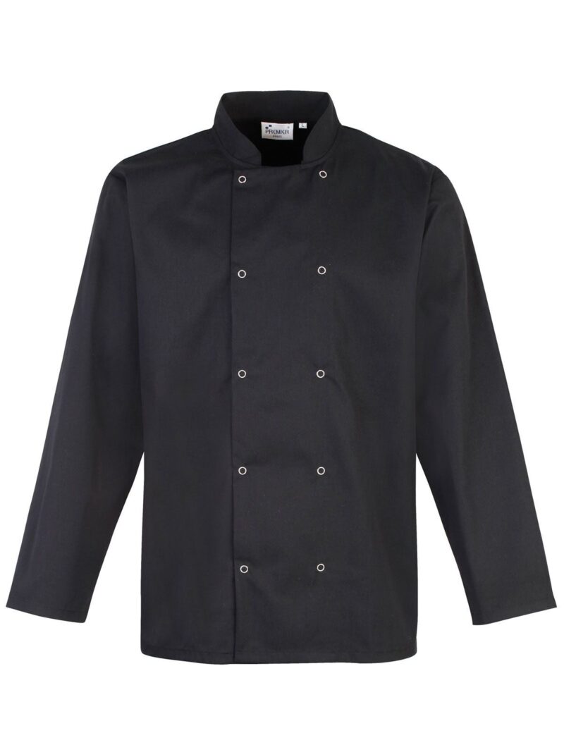 Veste de Chef à manches longues à devant pressionné PR665 - H.IMPRESION