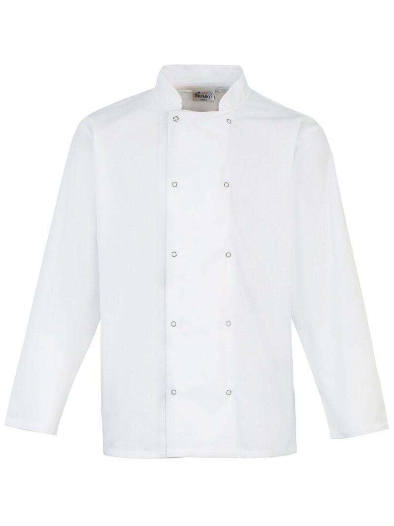 Veste de Chef à manches longues à devant pressionné PR665 - H.IMPRESION