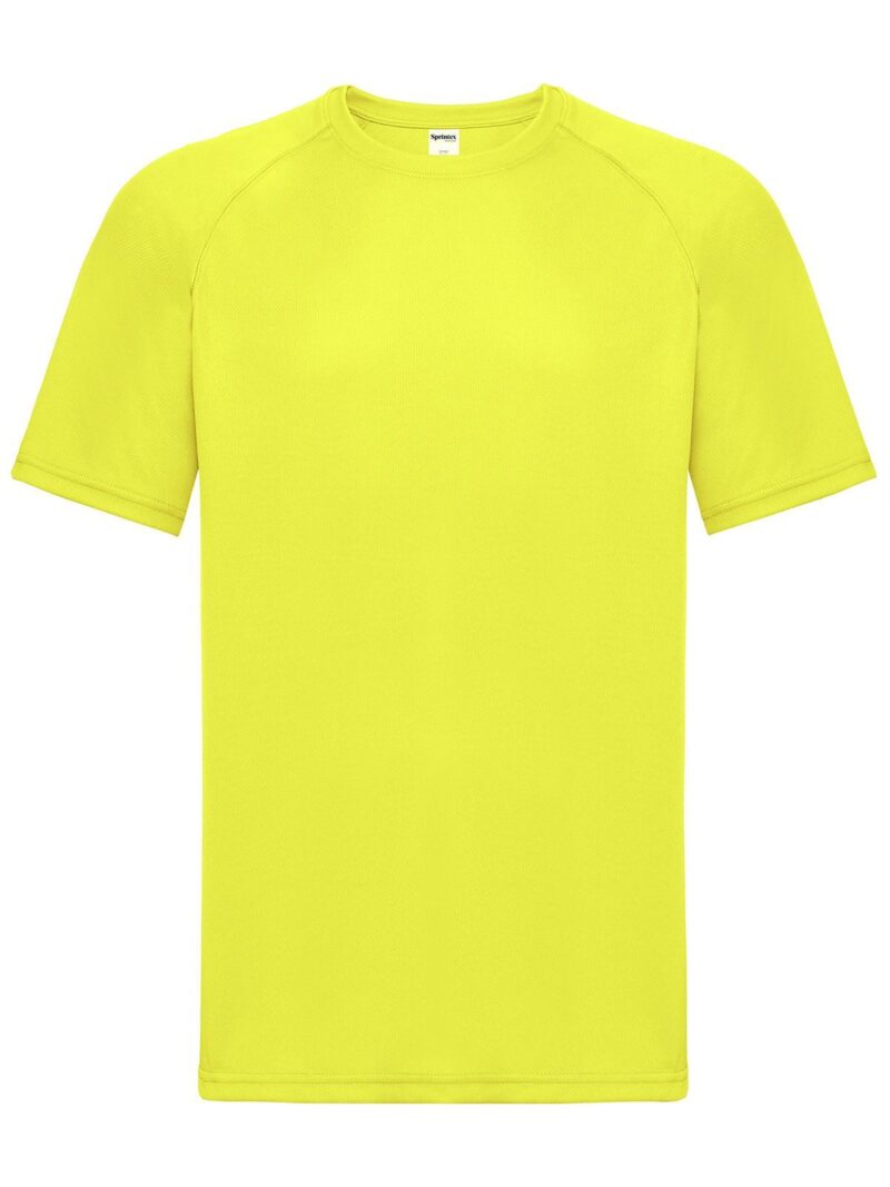 T- Shirt Run T- Homme - Fluo Yellow - H. IMPRESSION