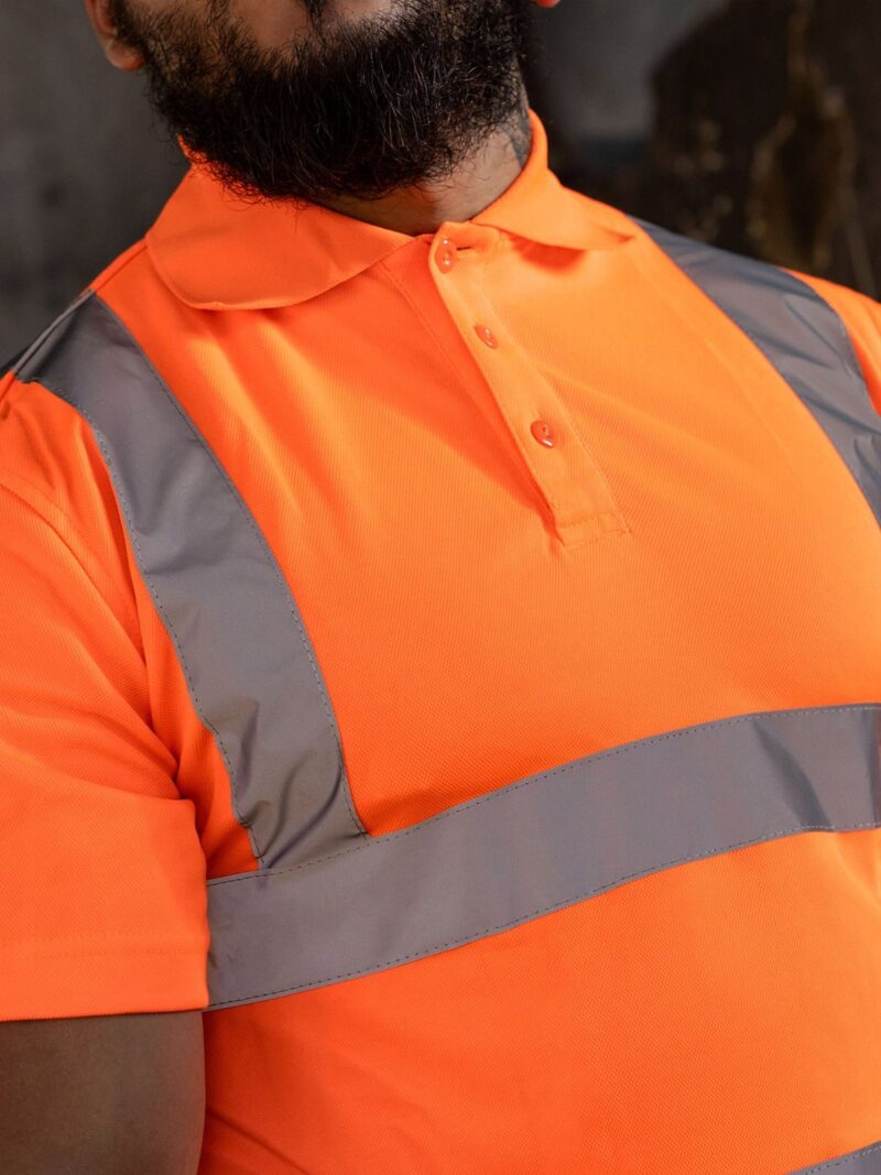 Hi-Viz' Poly-Cotton Polo – Image 3